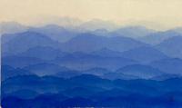 Minjung Kim, Blue Mountain (22-017N) Watercolour on mulberry Hanji paper, 47 x 62 cm, 2022 @PHCA Minjung Kim, Blue Mountain (22-017N) Watercolour on mulberry Hanji paper, 47 x 62 cm, 2022