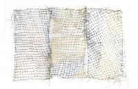 Call me Ishmael (SBACMI20240405) by Sophie Bouvier Ausländer @PHCA Sophie Bouvier Ausländer, Call me Ishmael (SBACMI20240405), Gouache on string and newspaper, 150 x 220 cm, 2024