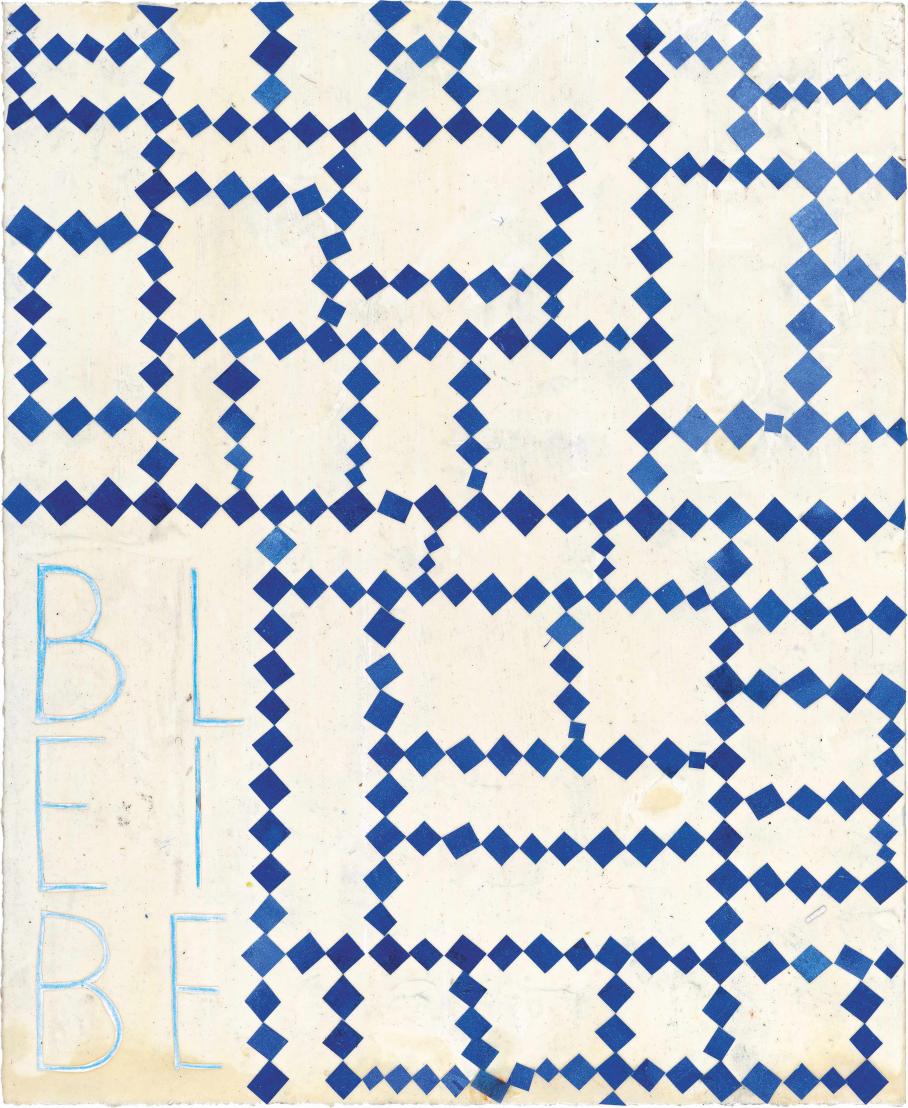 Martin Assig, Seelen #176, Gouache and wax on paper, 30.5 x 25cm, 2021