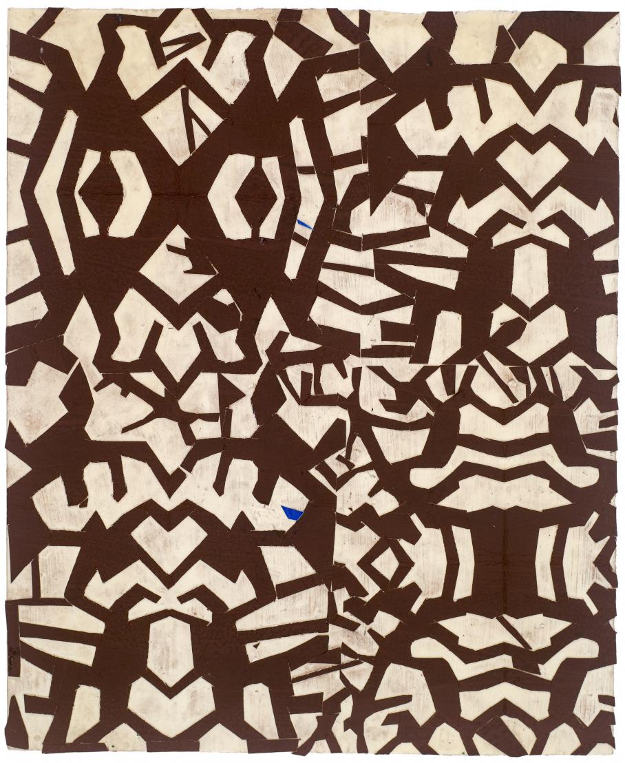 Martin Assig, Seelen #79, Gouache, wax & paper, 30.5 x 25 cm, 2020