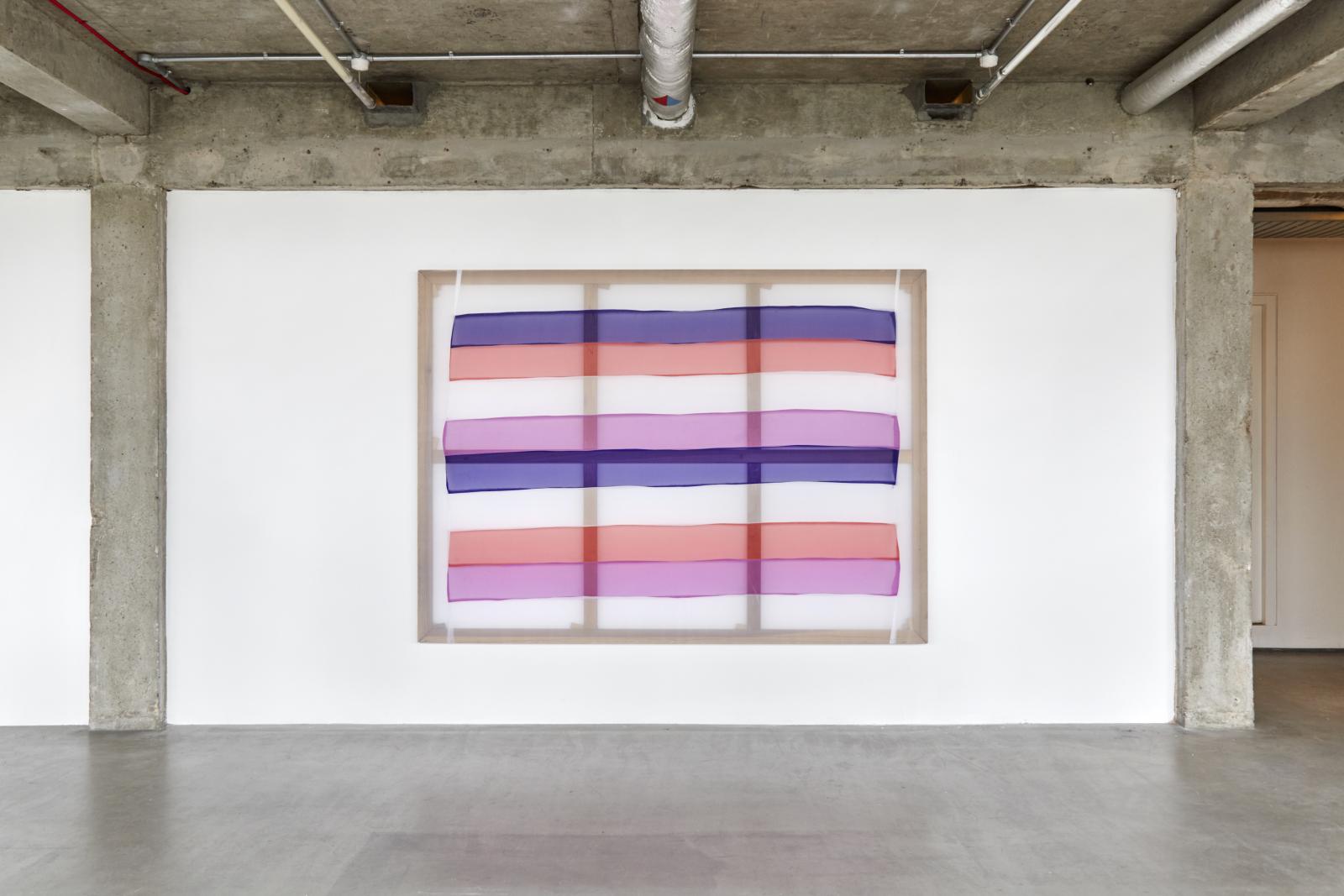 Dillwyn Smith, Full Transparency, Nylons and stretcher, 167 x 229 cm, 2018
