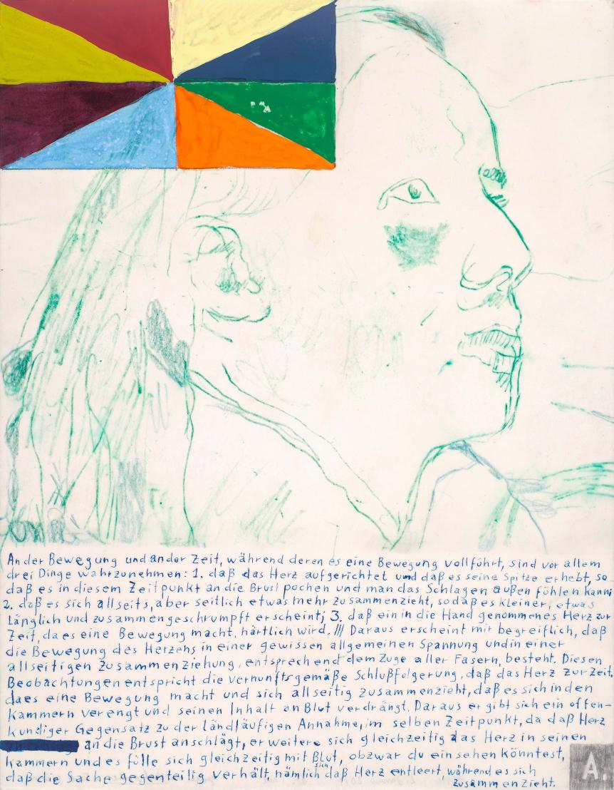 Martin Assig, St Paul #959, Tempera & wax on paper, 39.3 x 30.5 cm, 2018