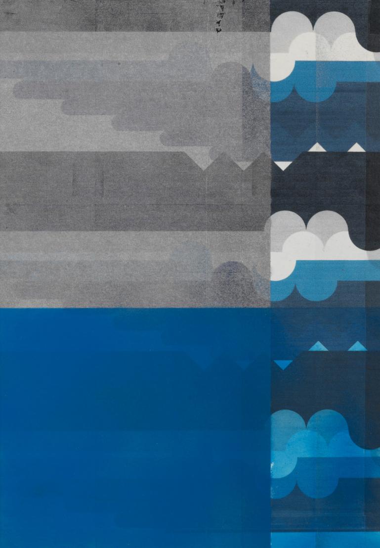 Jyll Bradley, Fingers, Spray paint & photocopy on coloured carbon paper hot mounted on aluminium, 31 x 22 x 4 cm, 2022