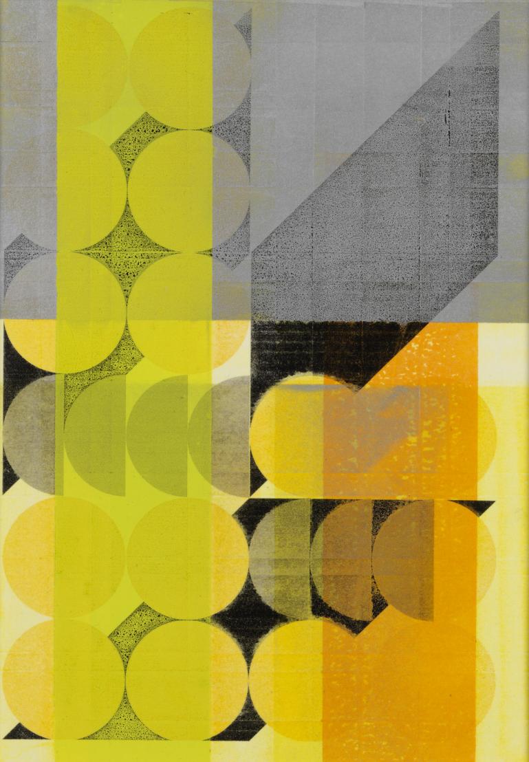 Jyll Bradley, Fingers, Spray paint & photocopy on coloured carbon paper hot mounted on aluminium, 31 x 22 x 4 cm, 2022