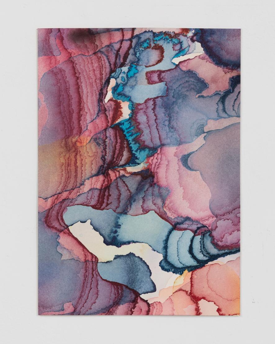 Barbara Nicholls, Crosscurrents No 3, Watercolour on 638gsm HP Saunders Waterford, 30 x 21 cm, 2025