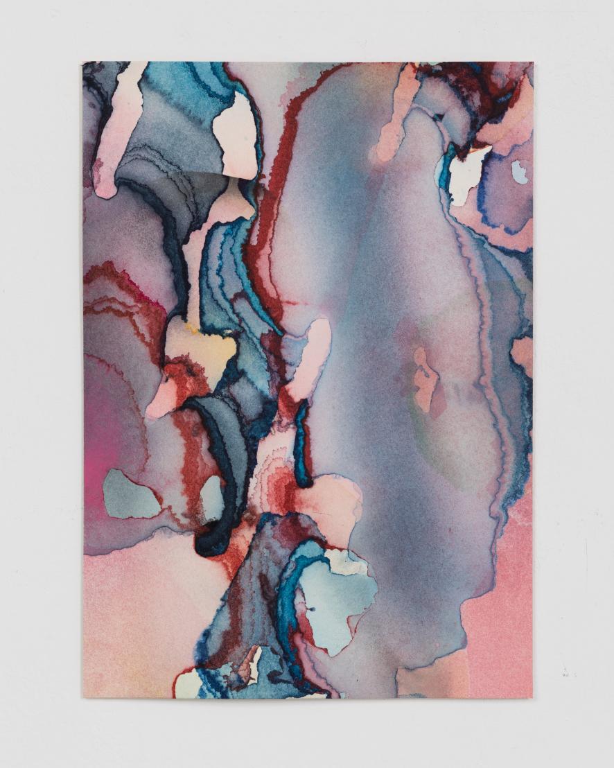 Barbara Nicholls, Crosscurrents No 5, Watercolour on 638gsm HP Saunders Waterford, 30 x 21cm, 2025