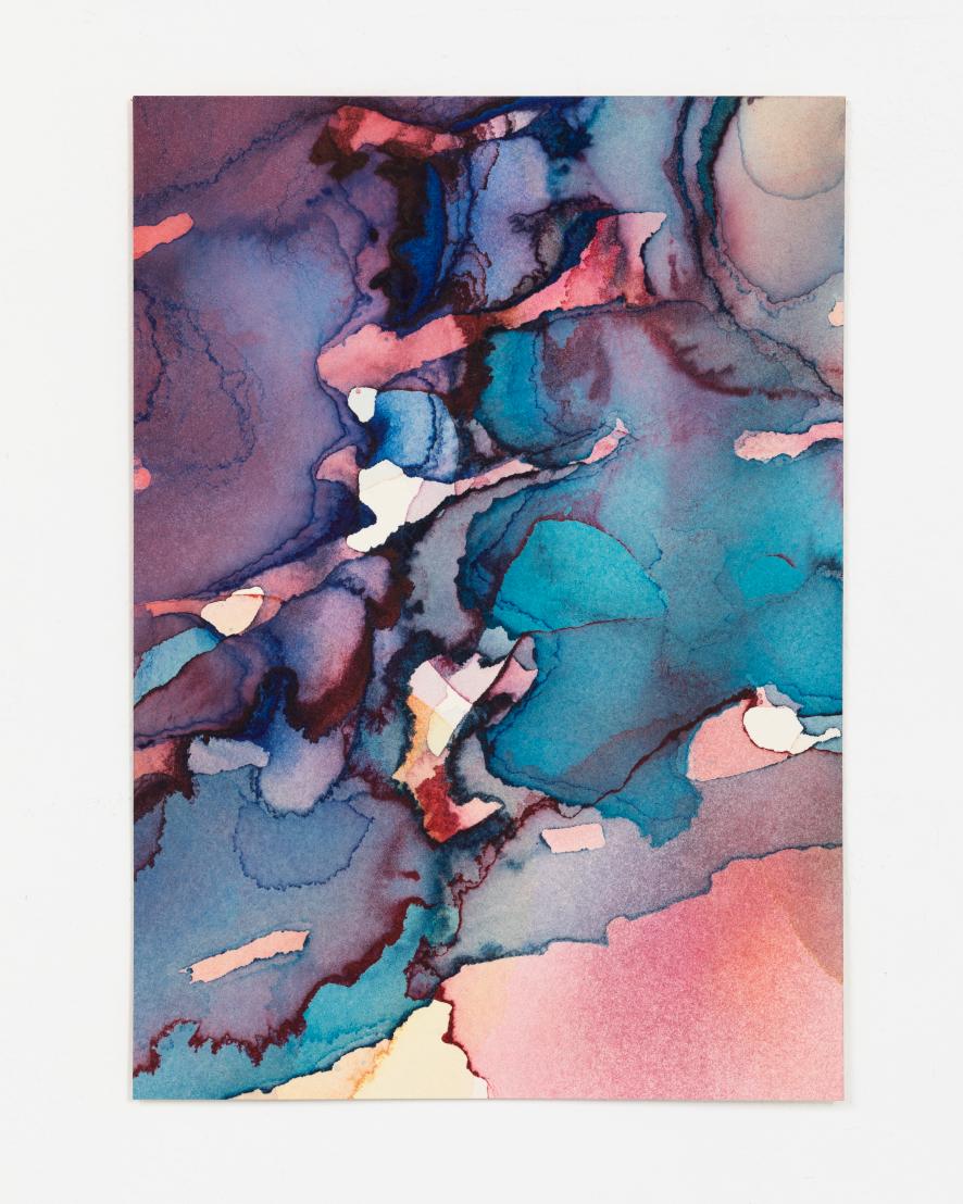 Barbara Nicholls, Crosscurrents No 7, Watercolour on 638 gsm HP Saunders Waterford, 30 x 21 cm, 2025