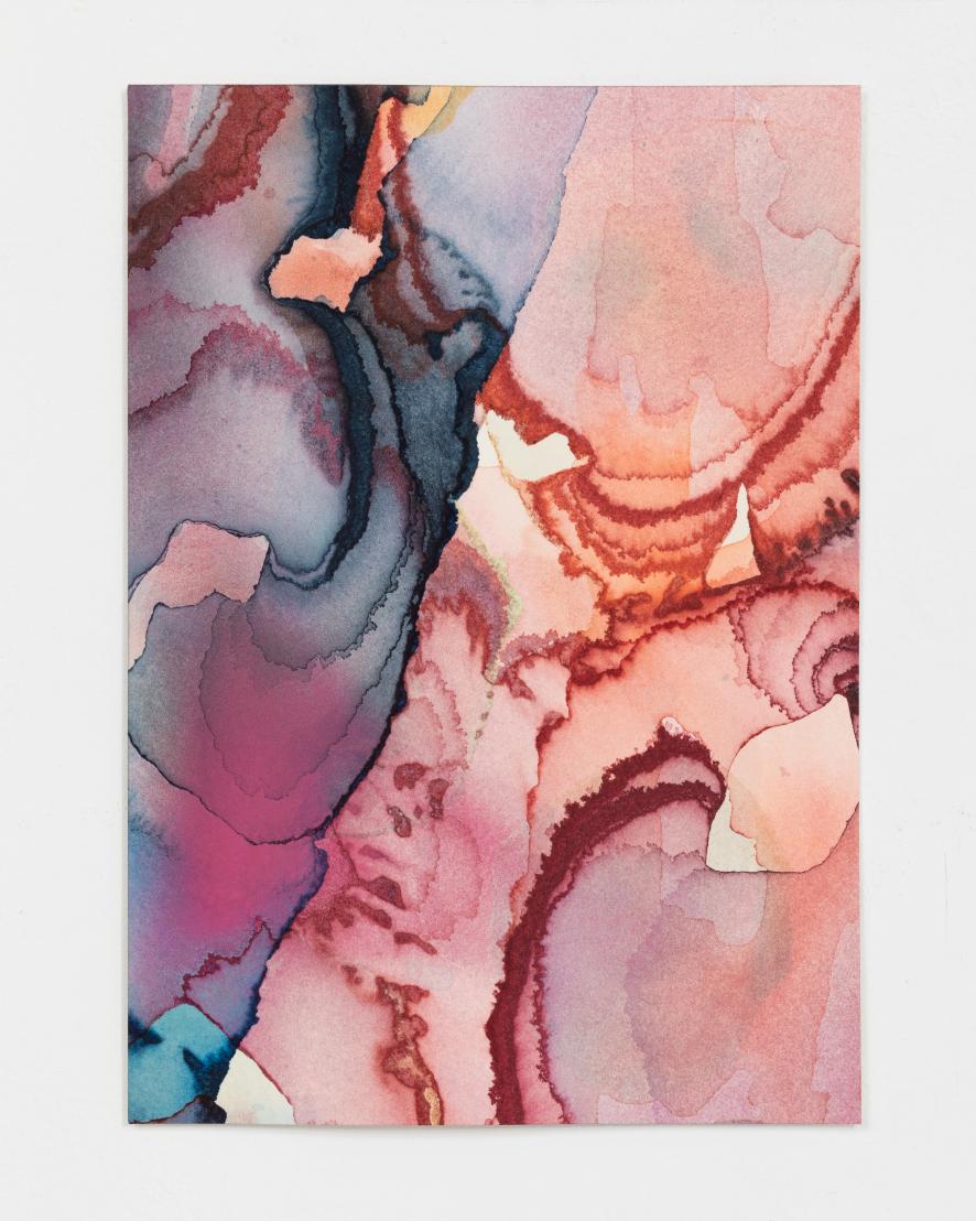 Barbara Nicholls, Crosscurrents No 8, Watercolour on 638gsm HP Saunders Waterford, 30 x 21 cm, 2025