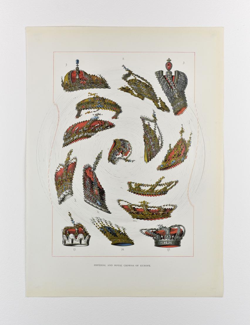 Jonathan Callan, Crowns, Cut paper, 38 x 38 cm, 2025