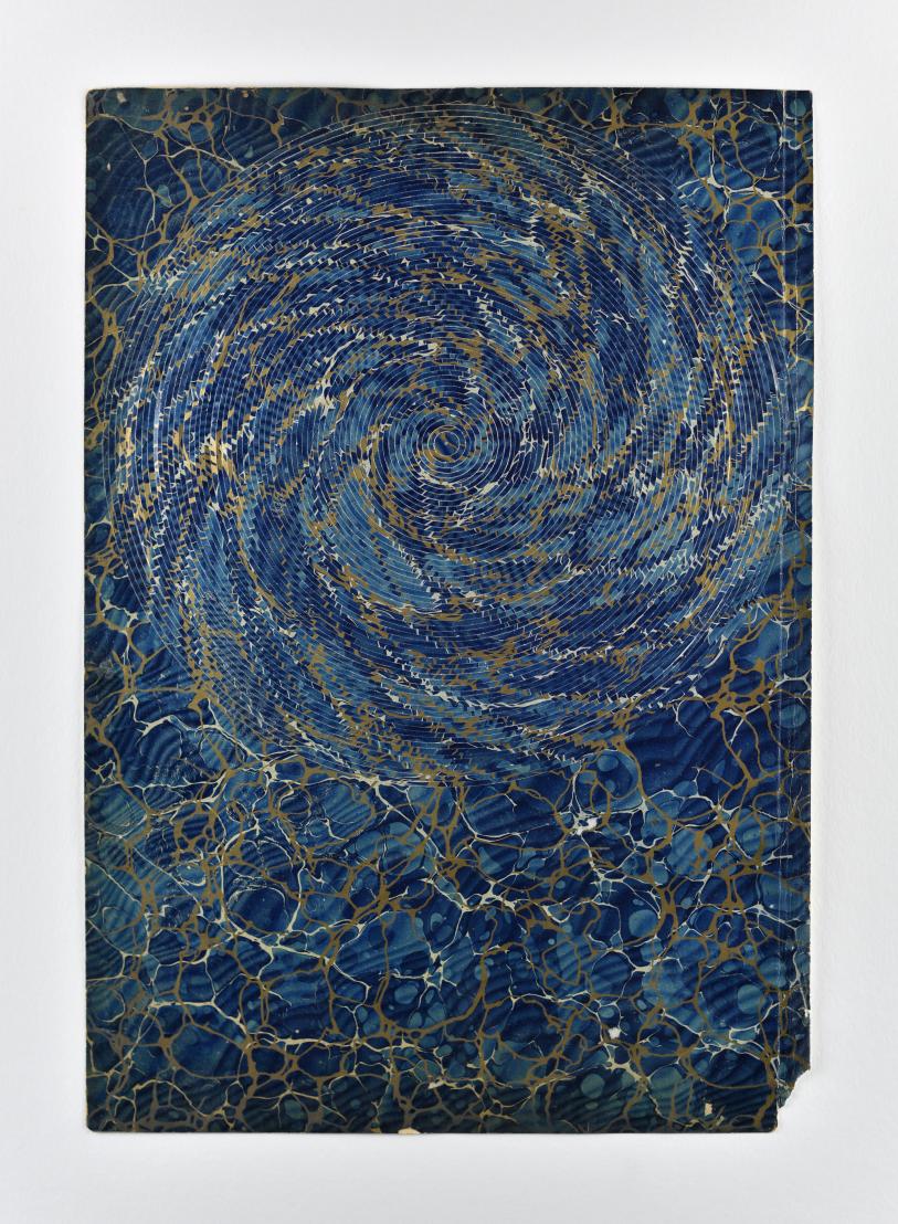 Jonathan Callan, Constallation in blue and gold, Paper, 39 x 27 cm, 2025