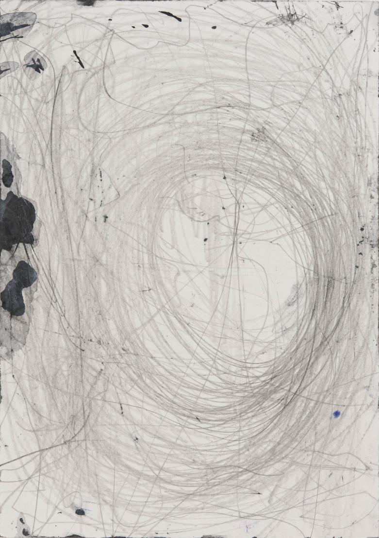 Thomas Müller, Untitled (PH 492), pencil, Indian ink and acrylic on paper, 29.7 x 21 cm, 2016