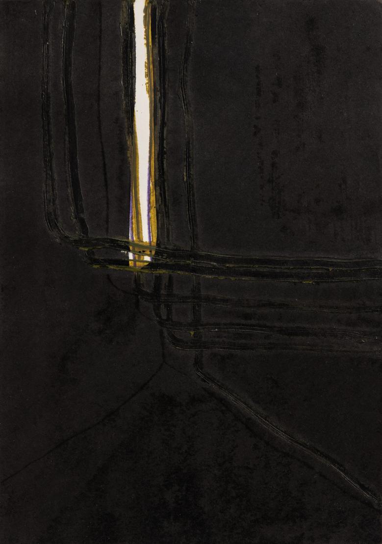 Thomas Müller, Untitled (PH 493), coloured pencil, Indian ink and oil on paper, 29.7 x 21 cm, 2018