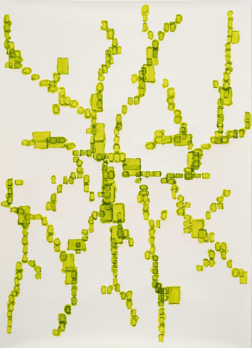 Thomas Müller, Untitled (PH 682), Ink on Fabriano paper, 196 x 140 cm, 2026