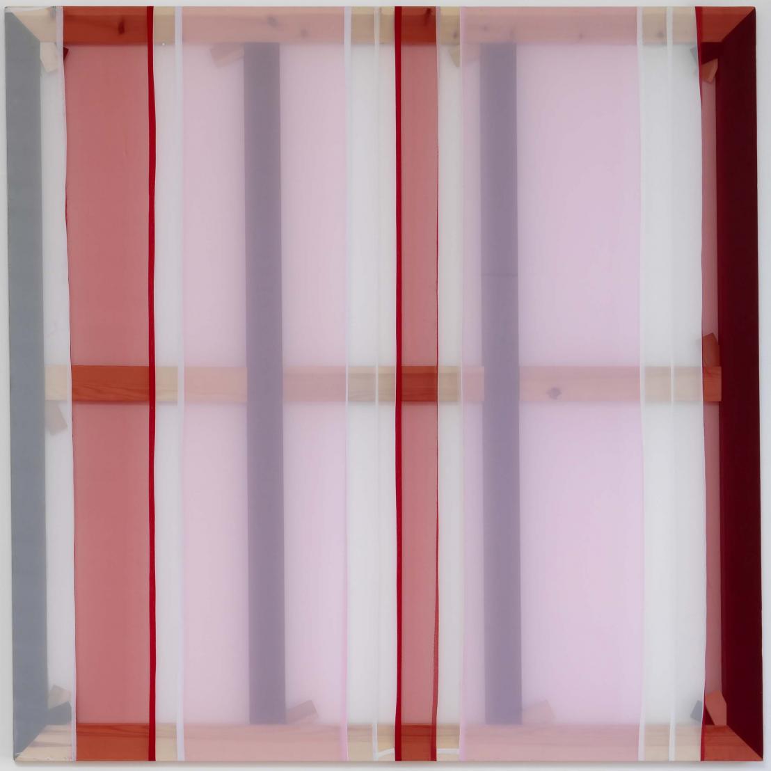 Dillwyn Smith, Revelator, Polyester & burnt stretcher, 140 x 140 cm, 2025/6